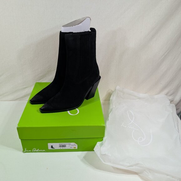 Sam Edelman Black Suede Boots - Picture 1 of 5